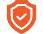 Security symbol in orange